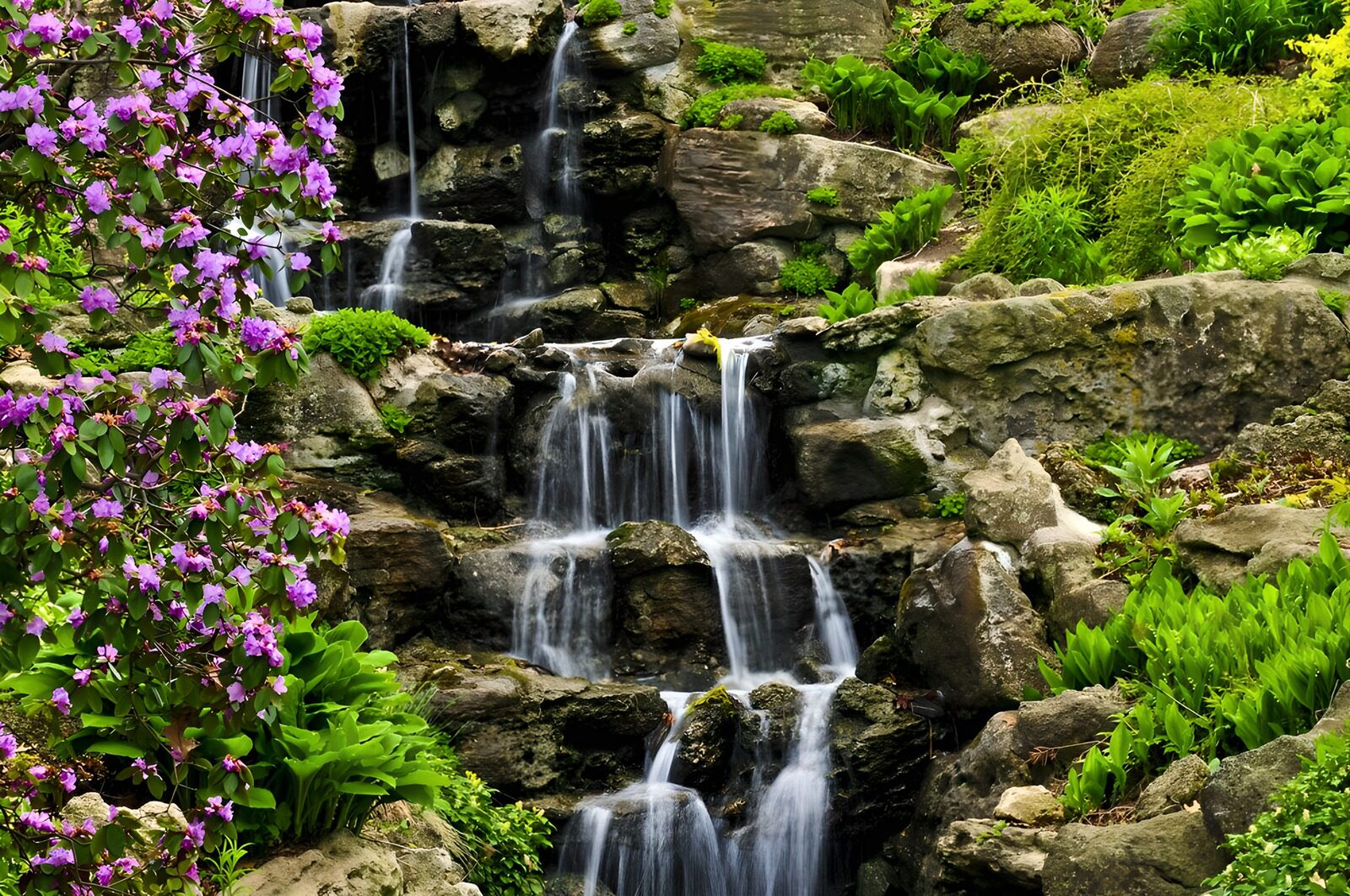 OCCOM6369342: Tranquil Garden Waterfall