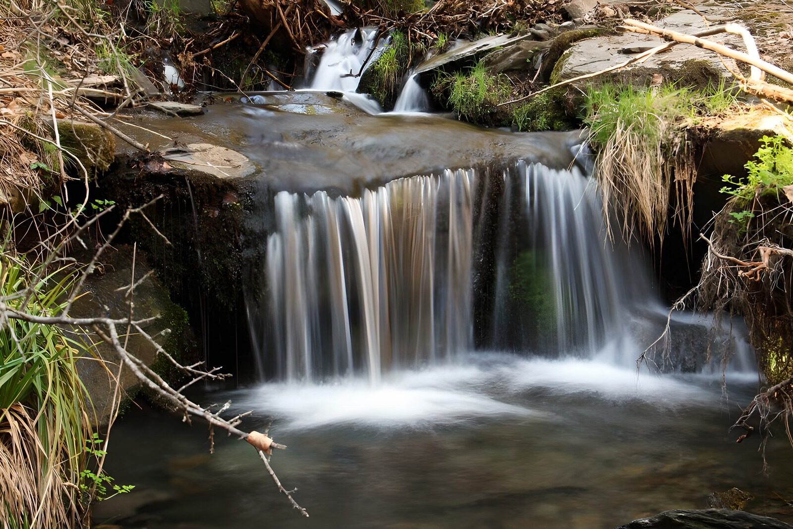 OCCOM2487781: Serene Forest Waterfall