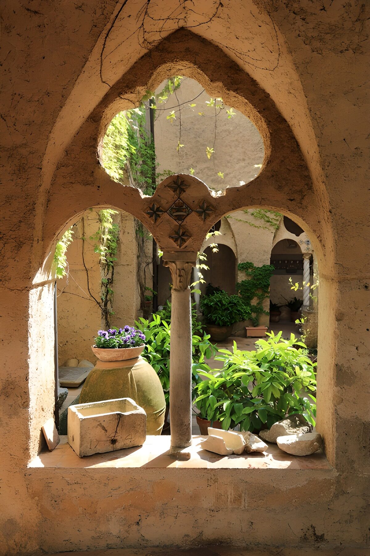 OCCOM5413413: Tranquil Garden View Through an Archway