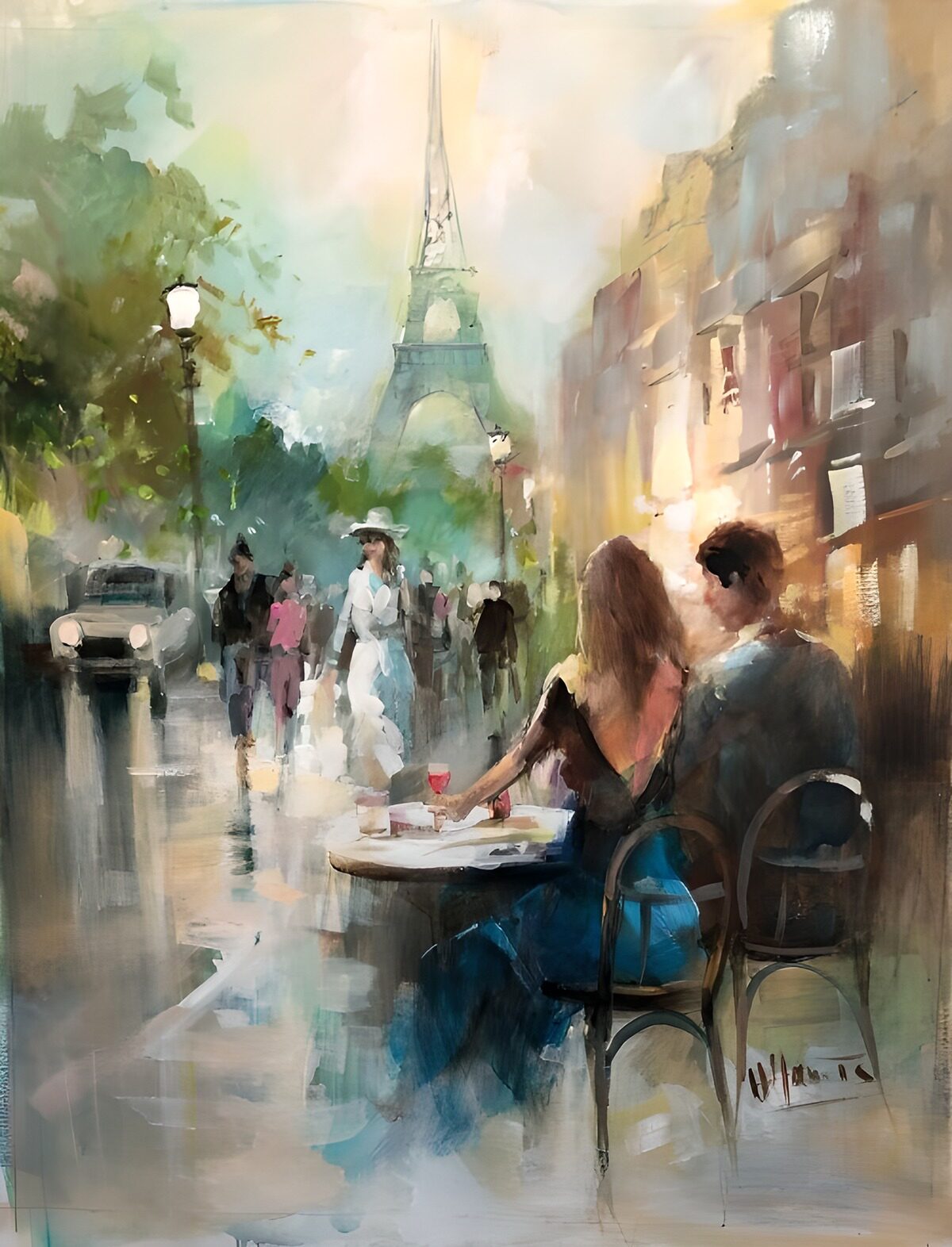 OCCOM9847827: Romantic Parisian Evening by the Eiffel Tower