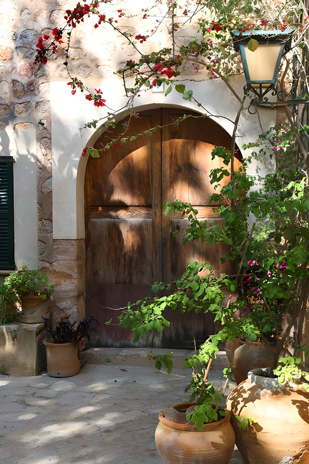 Rustic Arched Wooden Doorway