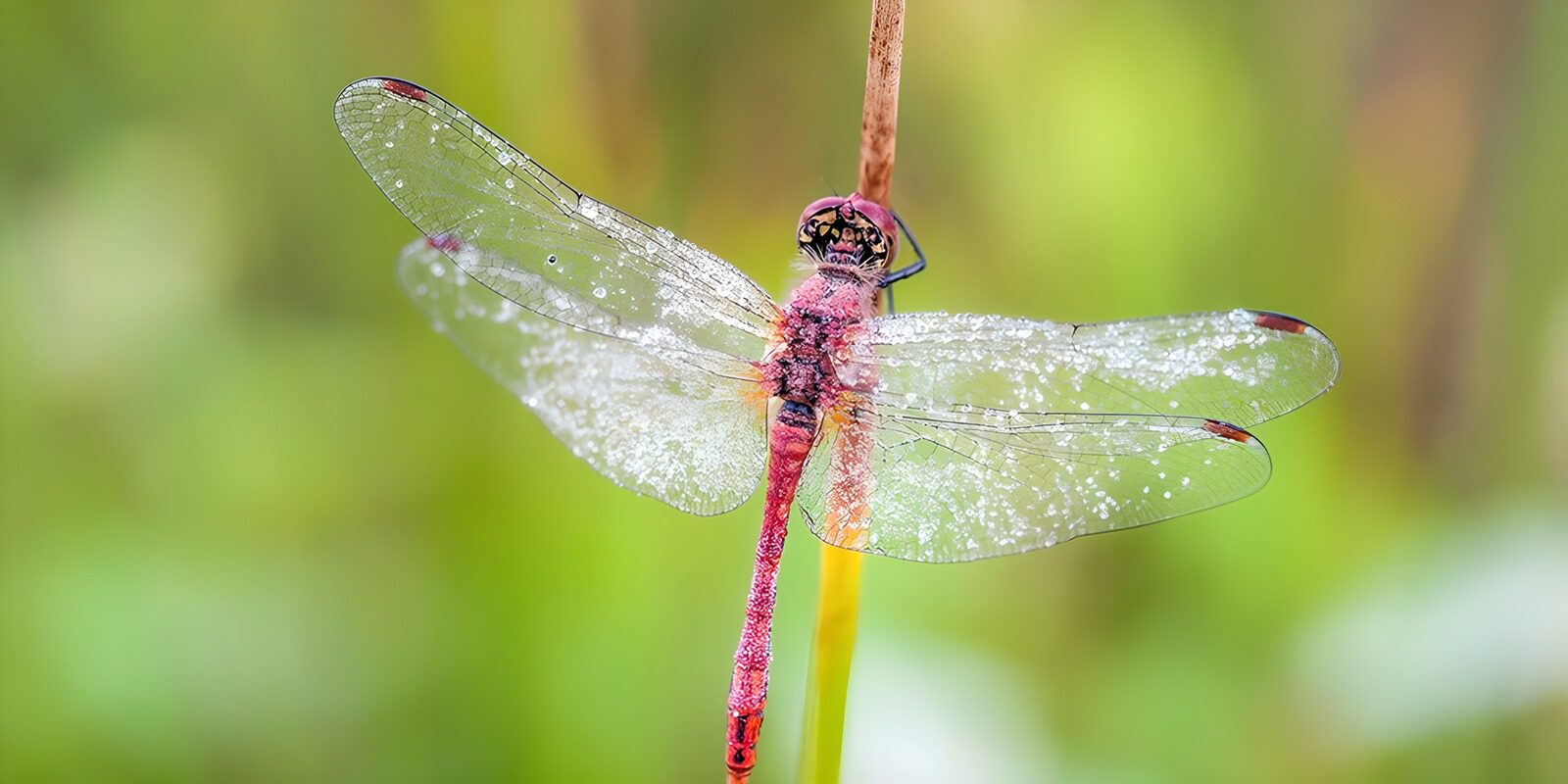 OCCOM5254218: Dew-kissed Dragonfly on a Stem