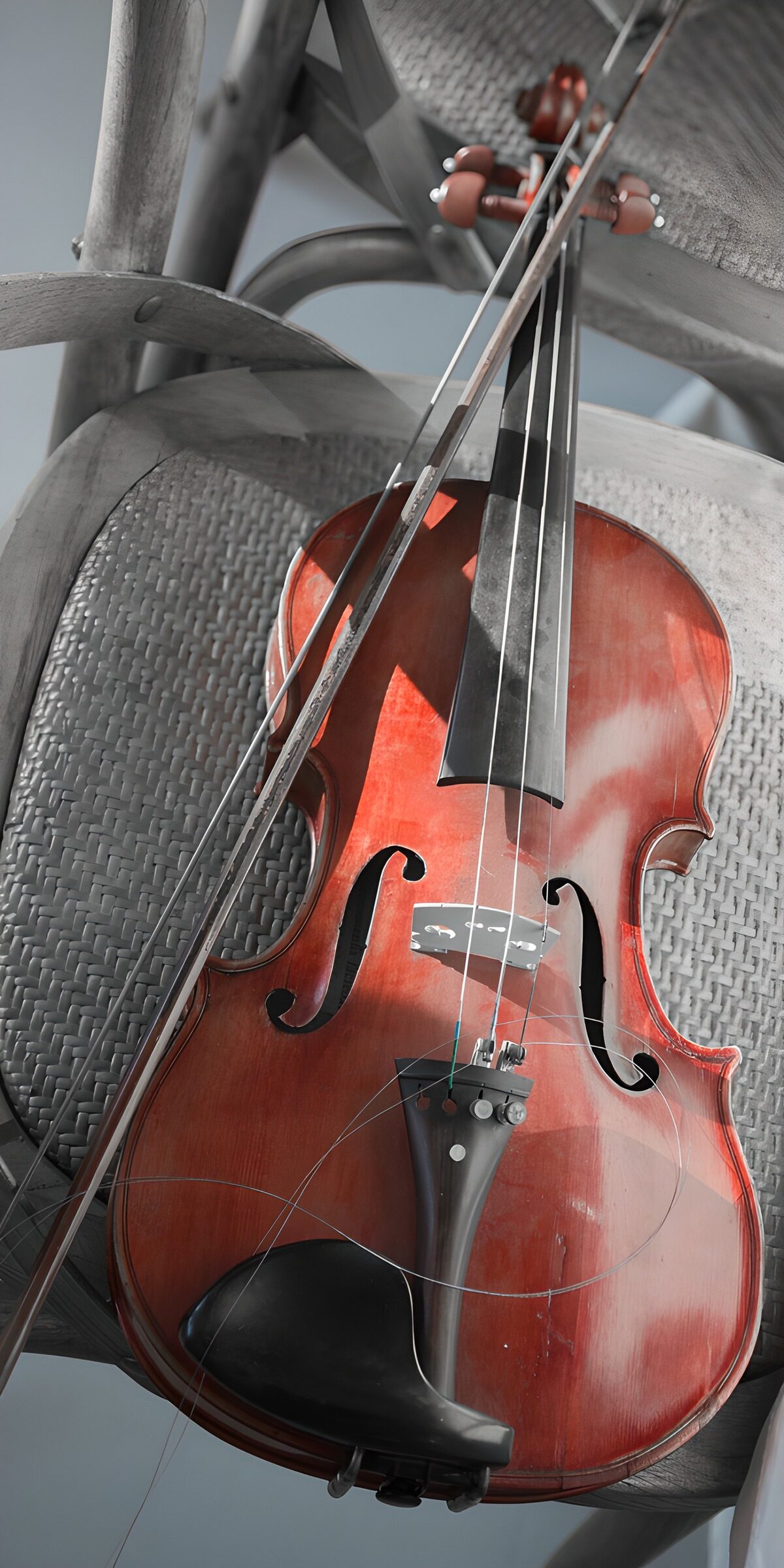 OCCOM5670838: Vintage Violin on a Chair