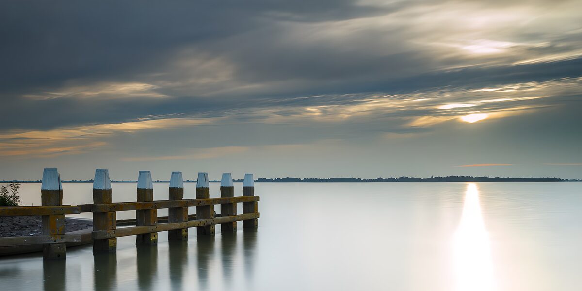 Serene Sunset at the Pier