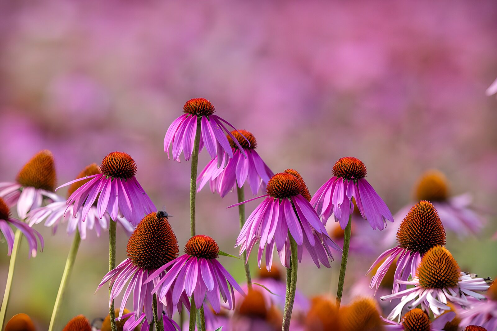 OCCOM9515227: Vibrant Purple Coneflowers in Bloom