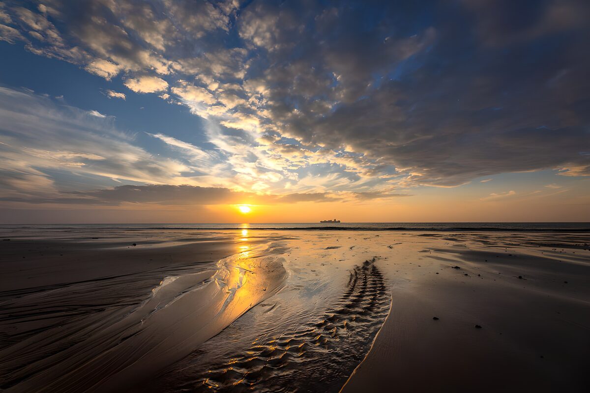 Dramatic Beach Sunset