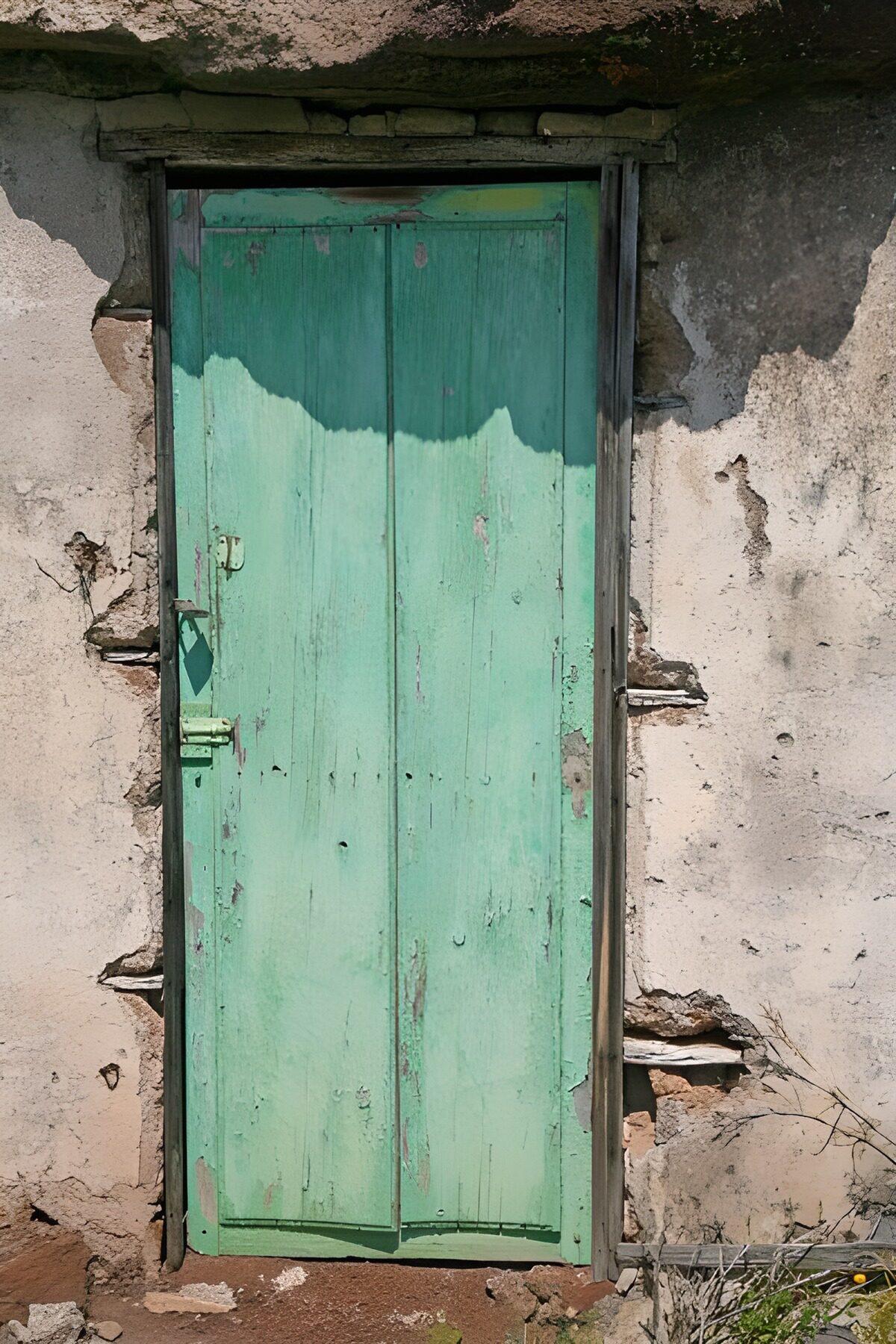 OCCOM7273597: Rustic Green Double Door
