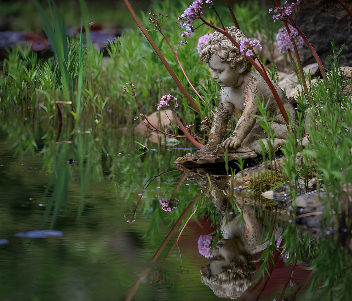 Serene Reflection of Childhood Innocence