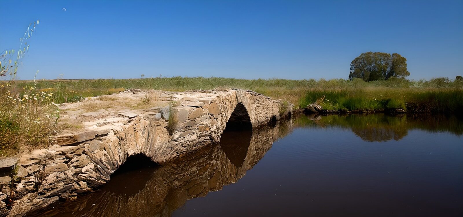 OCCOM7449275: Ancient Stone Bridge Reflection
