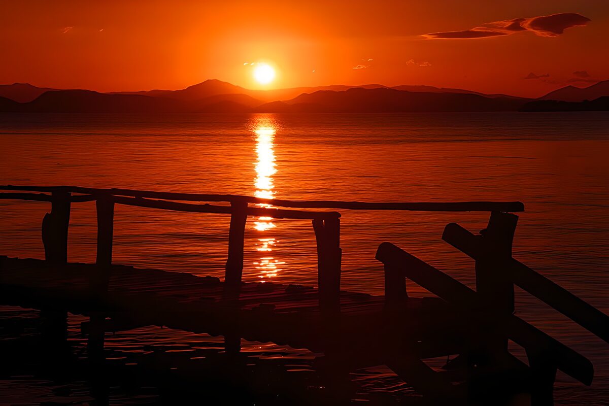Serene Sunset over the Water