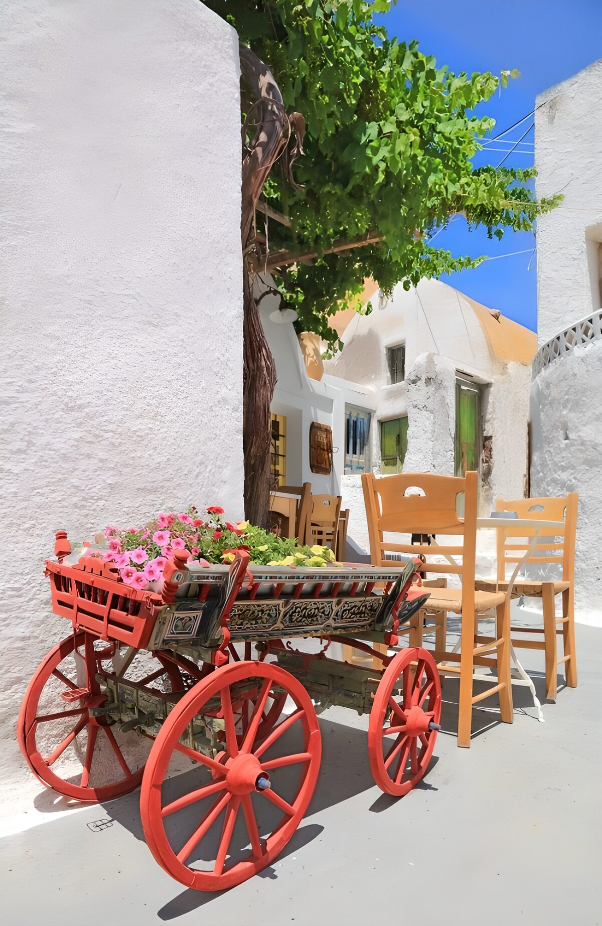 OCCOM5733825: Charming Flower Cart in a Village