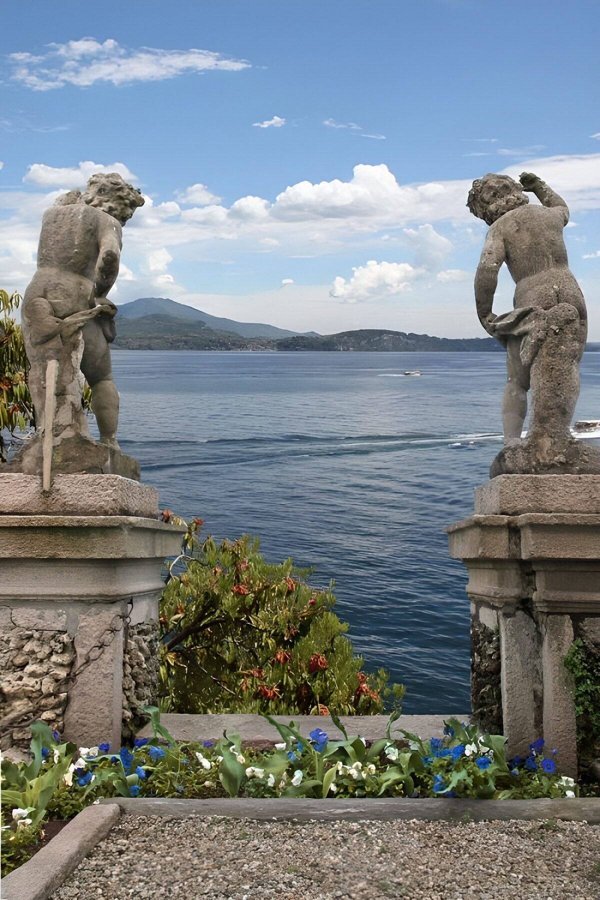 Serene Statues Overlooking the Lake