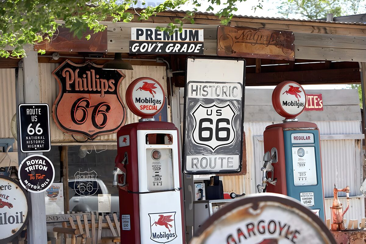 Nostalgic Route 66 Gas Station