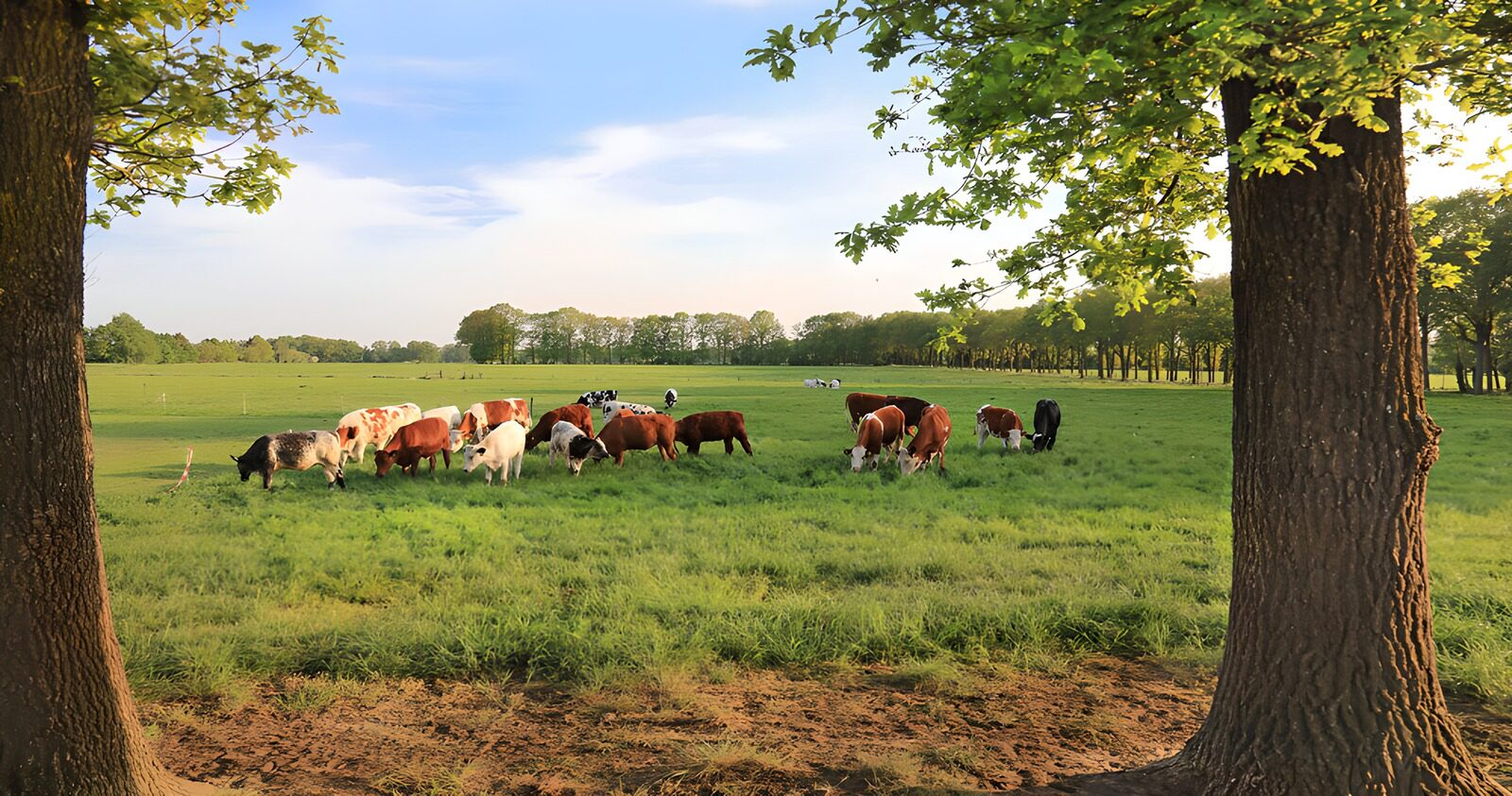 OCCOM4430391: Cows Grazing in a Lush Green Meadow