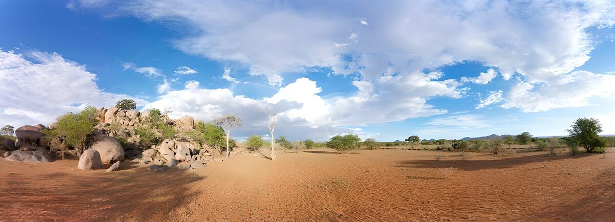 OCCOM7411817: Expansive African Landscape with Clouds