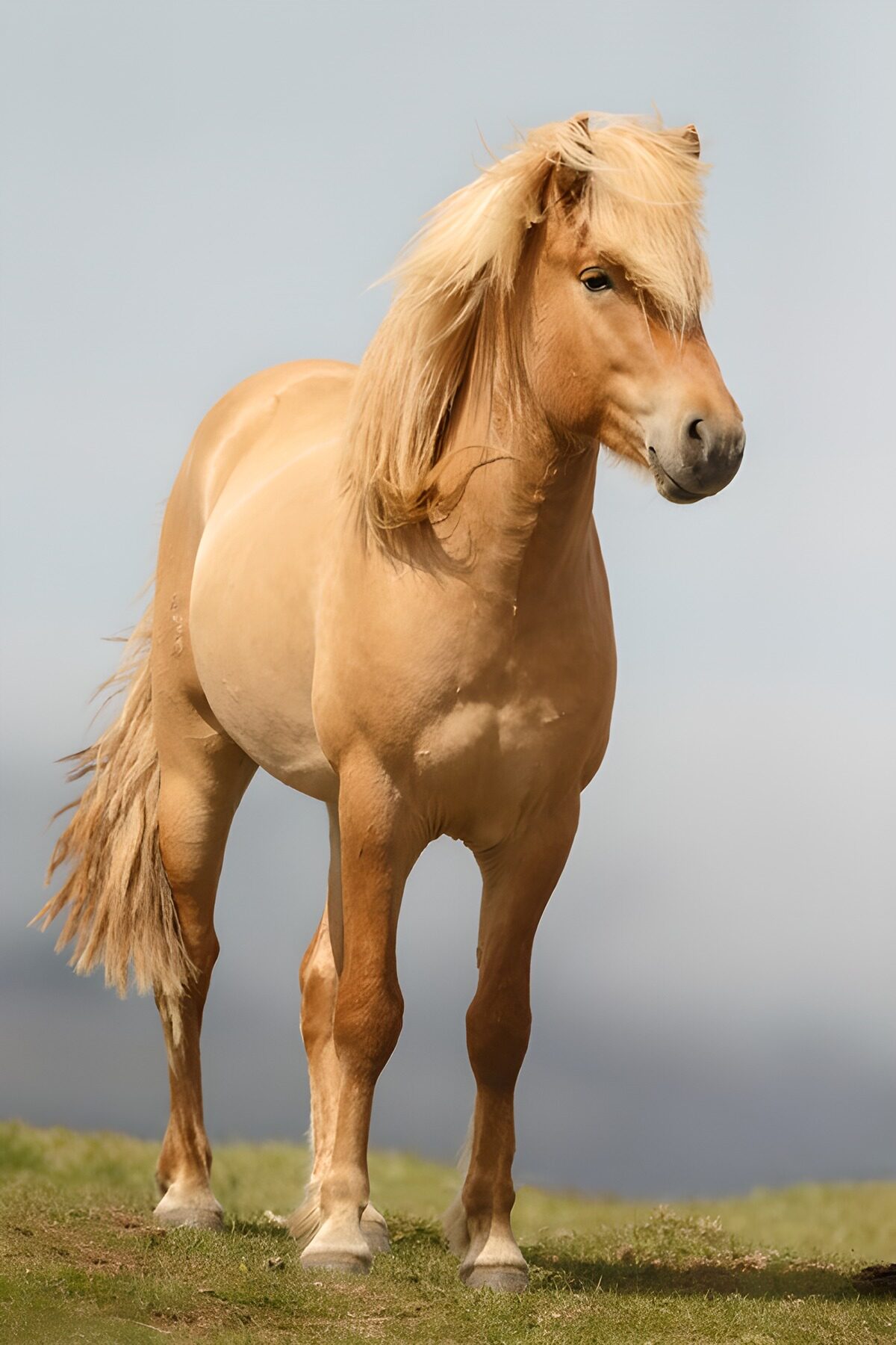 Majestic Palomino Horse in Nature