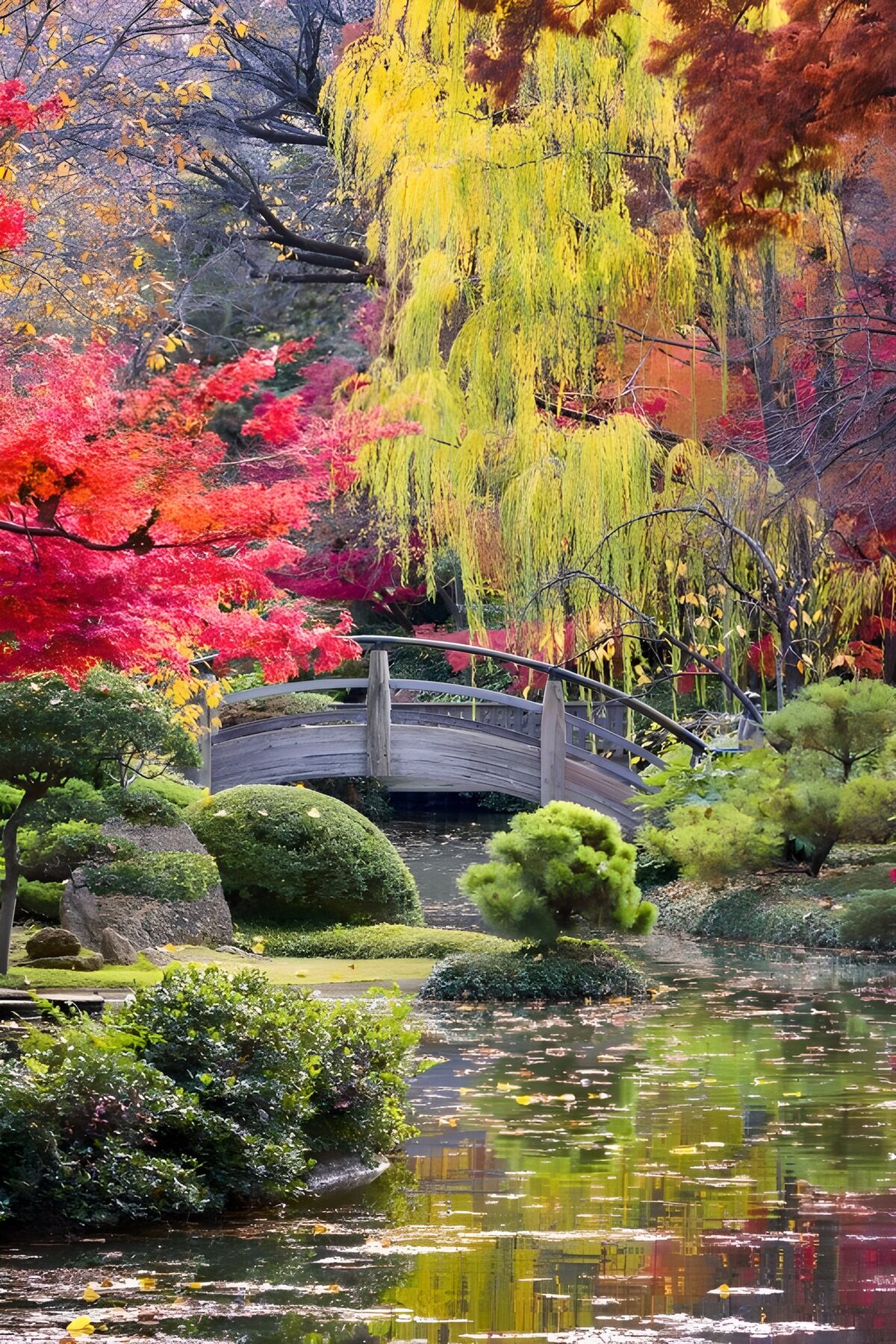 OCCOM8978714: Serene Autumn Garden Reflection