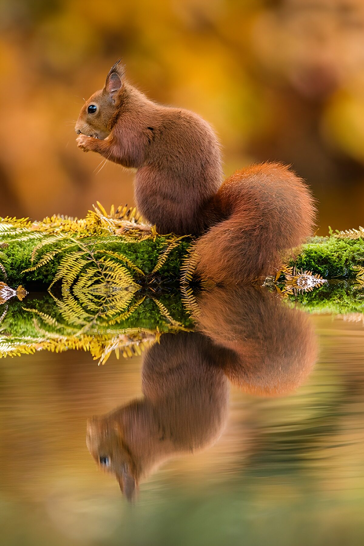 OCCOM6032411: Squirrel Reflection in Nature