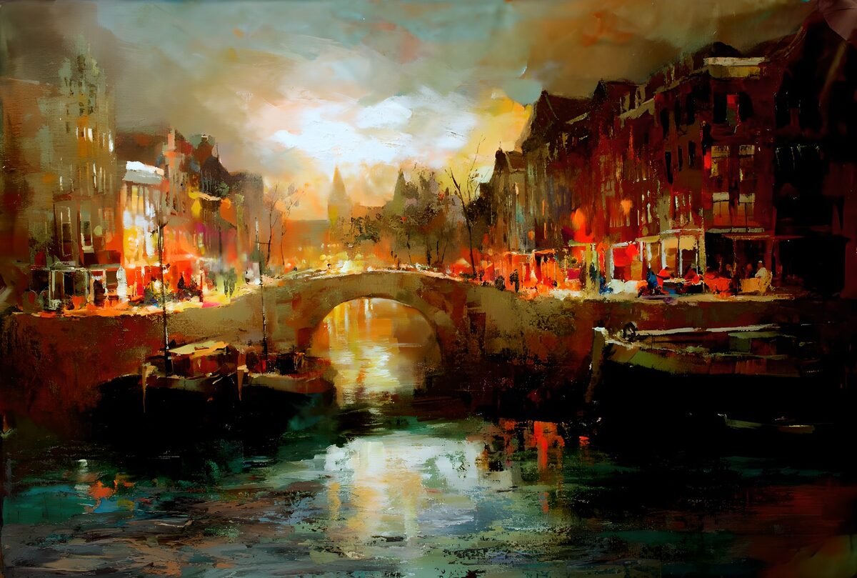 Evening Glow Over the Canal