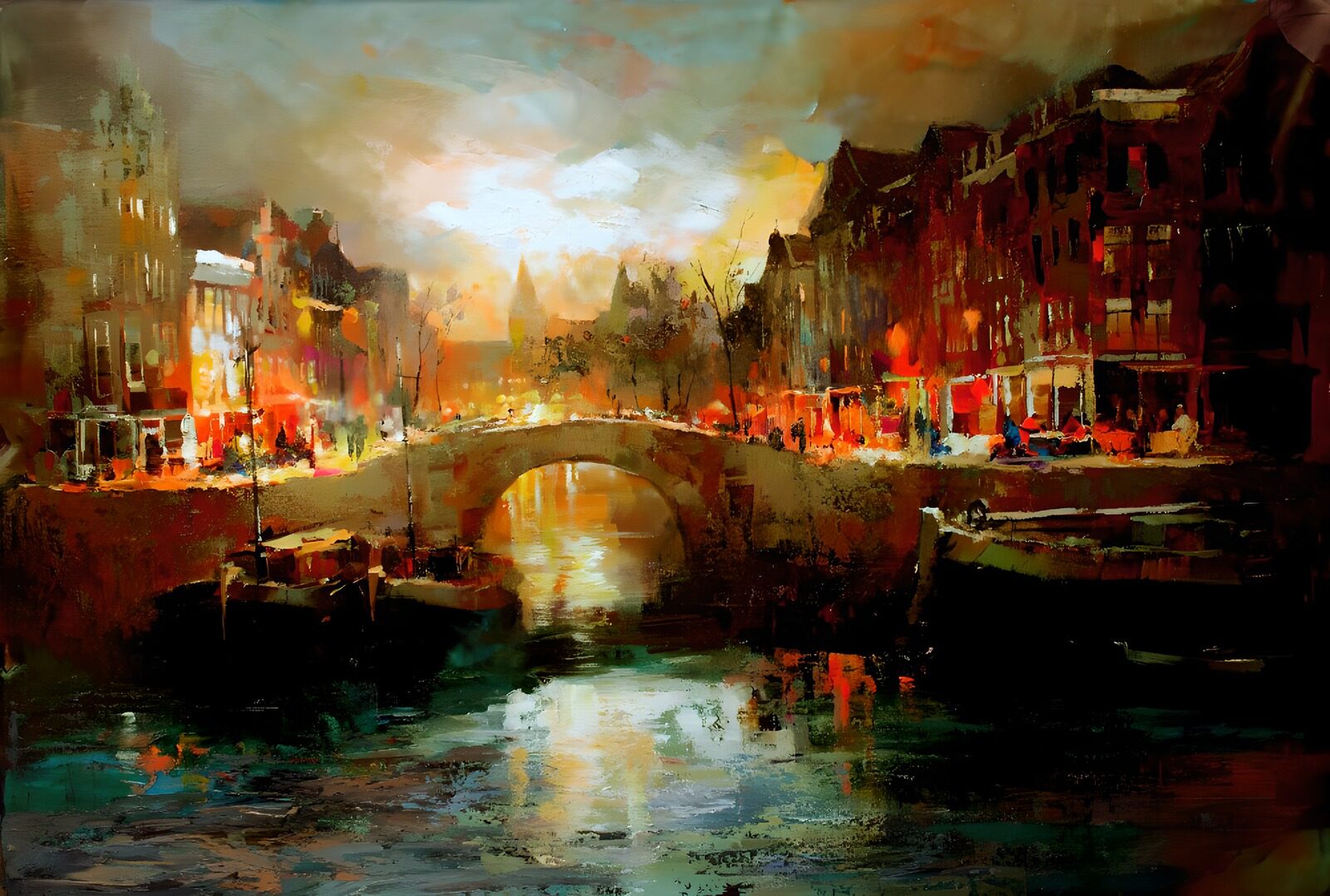 OCCOM9126988: Evening Glow Over the Canal