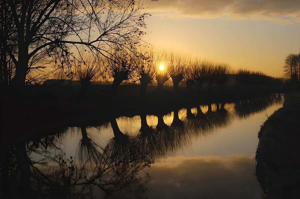 Serene Sunset Reflection