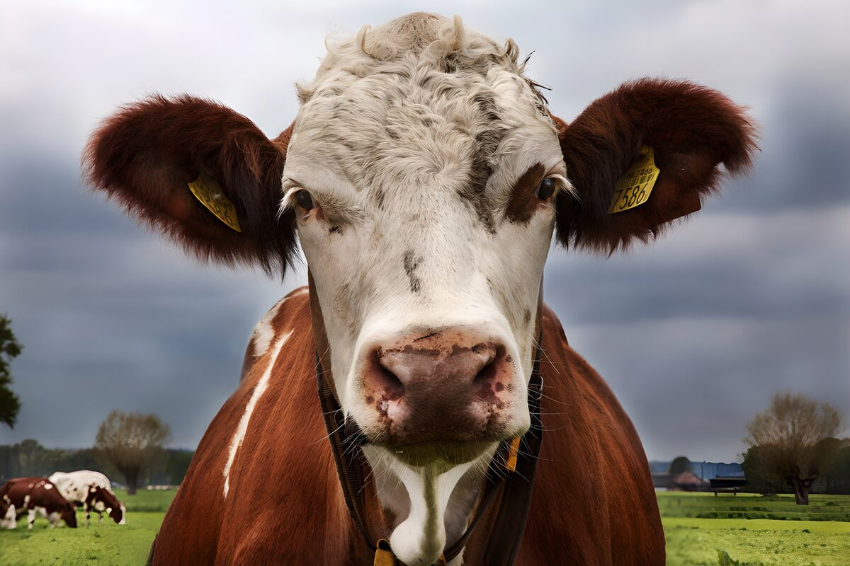 Curious Cow on a Cloudy Day
