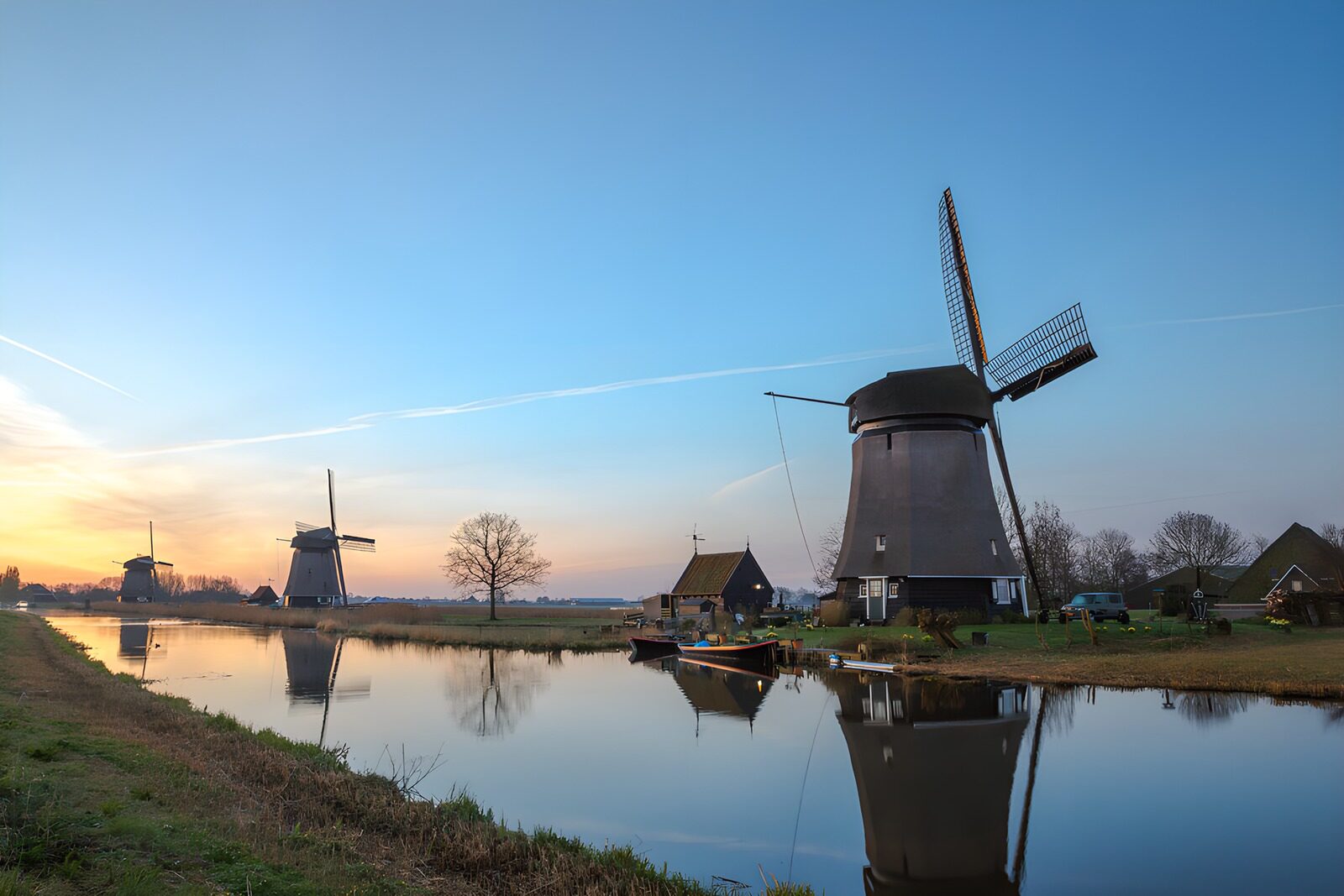 OCCOM7201741: Tranquil Dutch Windmill Landscape