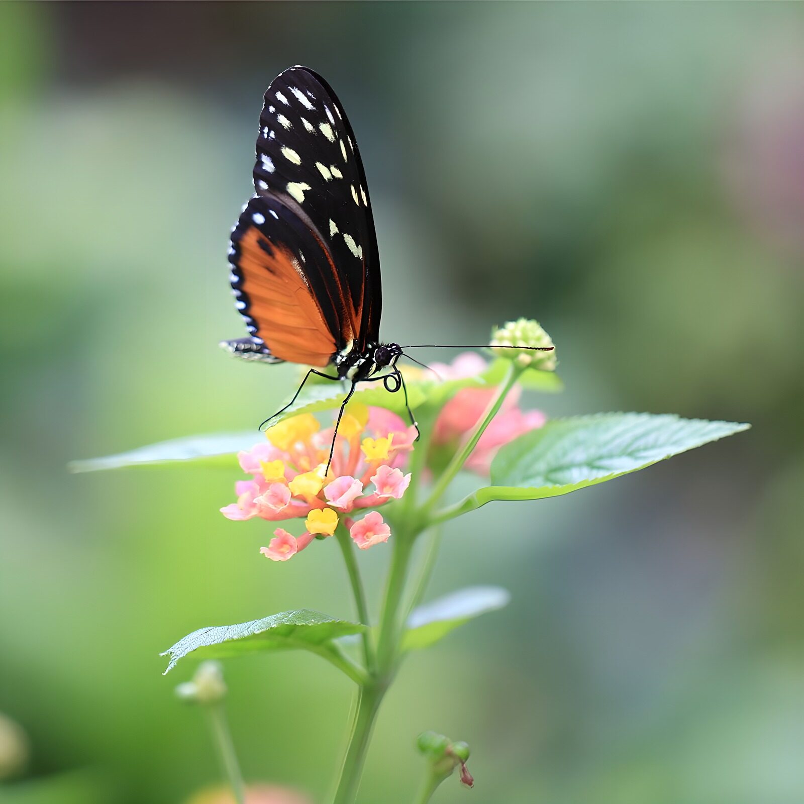 OCCOM6241549: Delicate Butterfly on Vibrant Blooms
