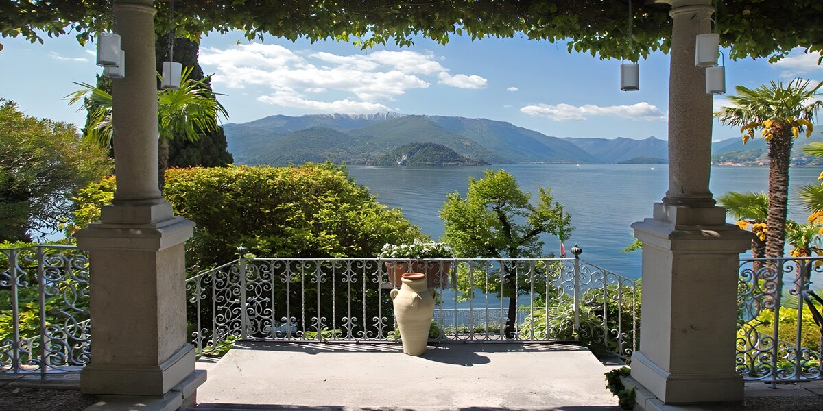 OCCOM3889248: Serene Lakeside View from a Garden Terrace