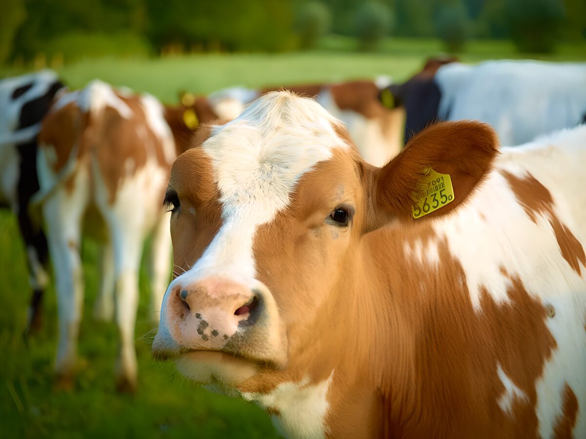 Curious Dairy Cow in the Meadow