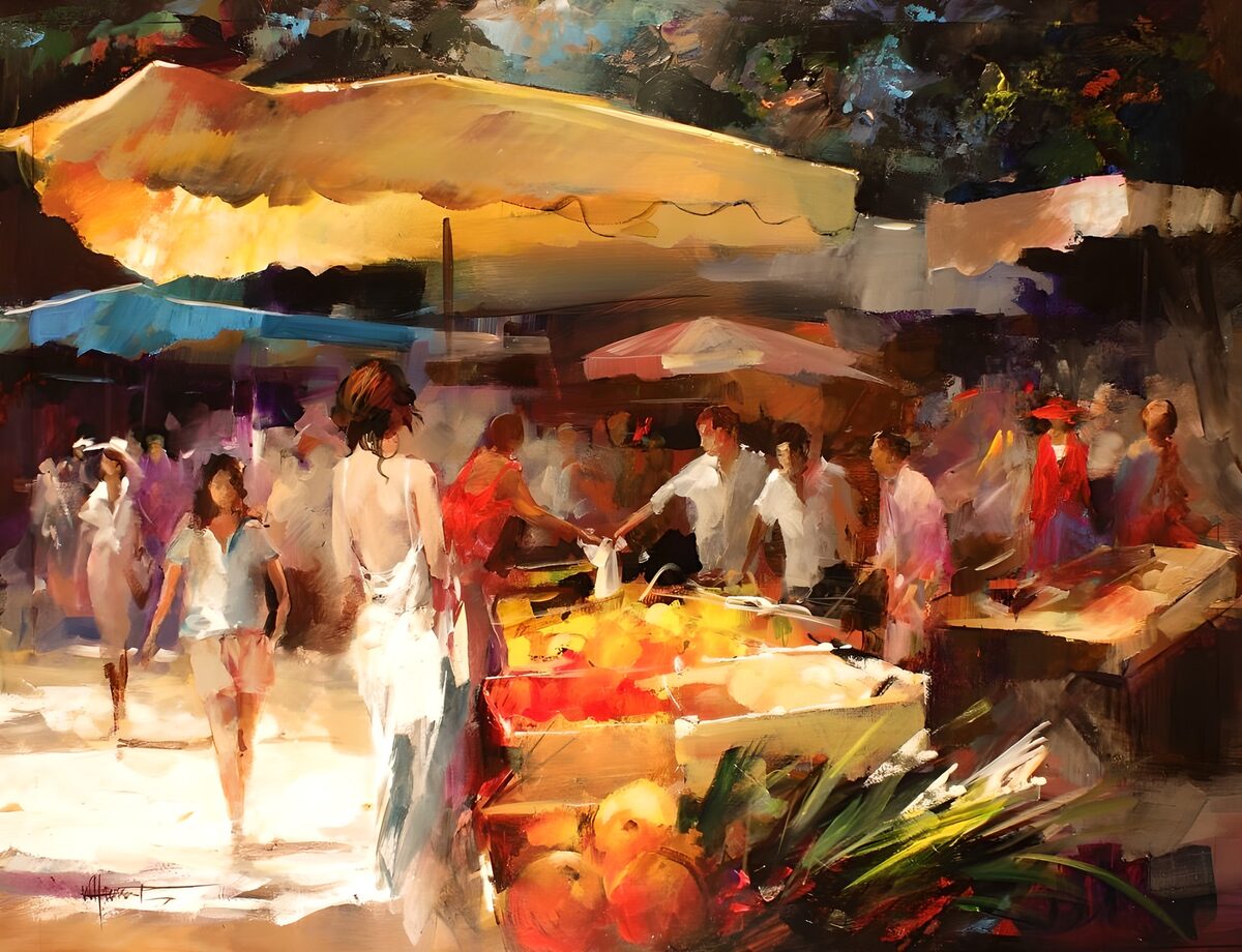 Vibrant Market Scene