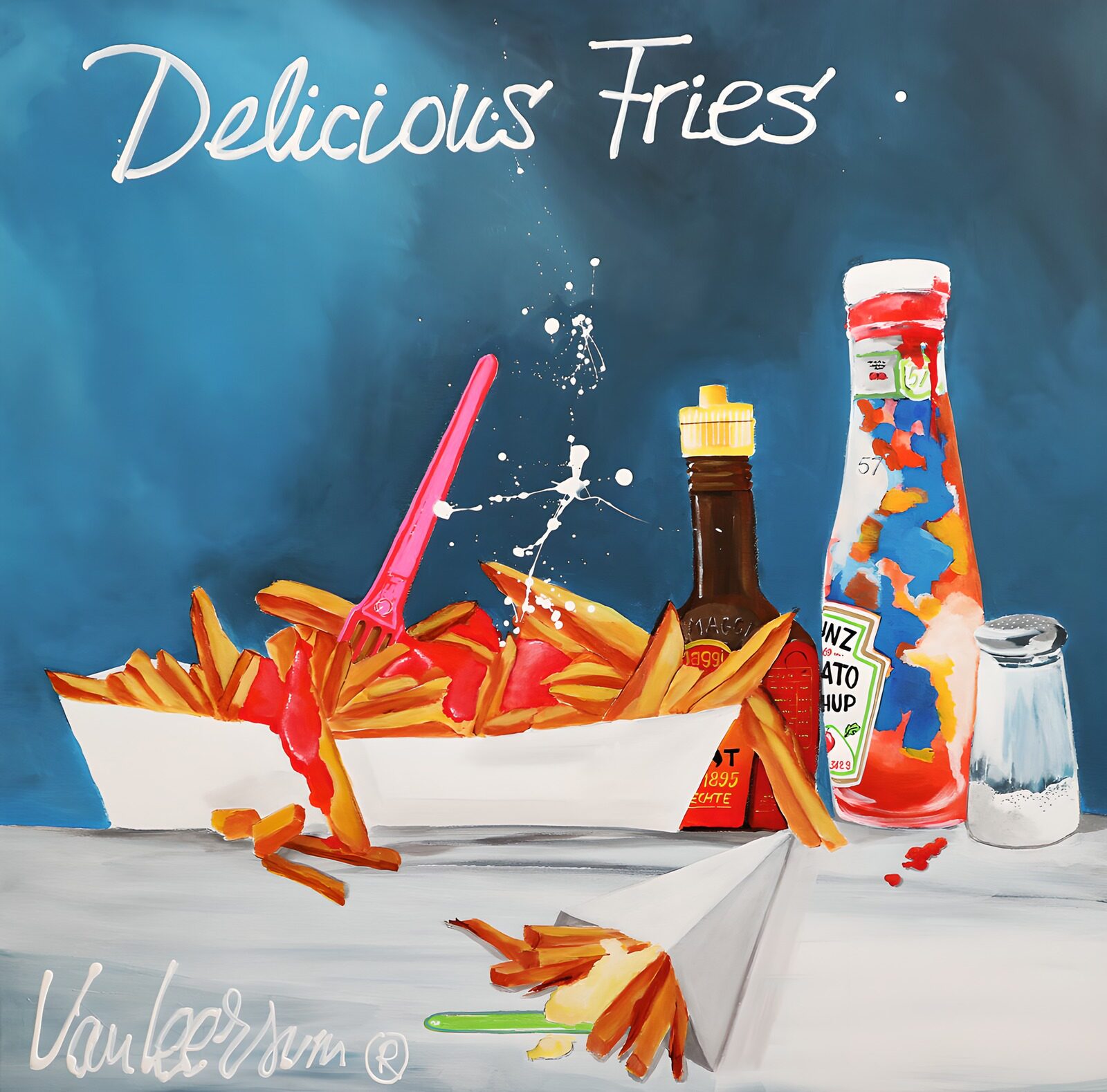 OCCOM7617151: Savory Delight: Fries with Sauces