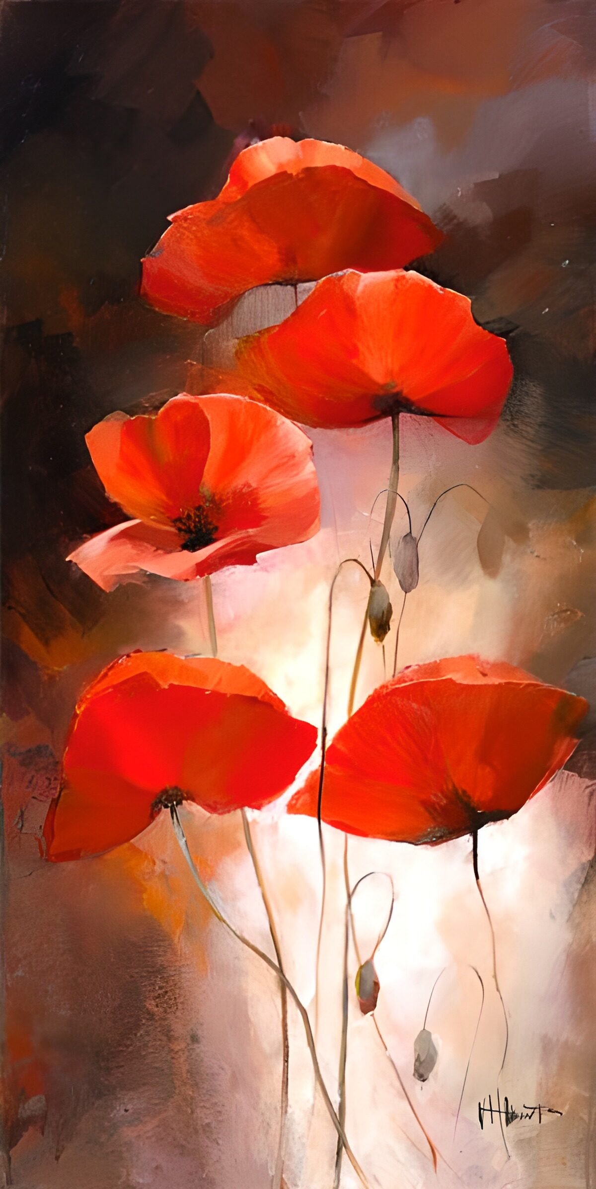 Vibrant Red Poppies in Bloom