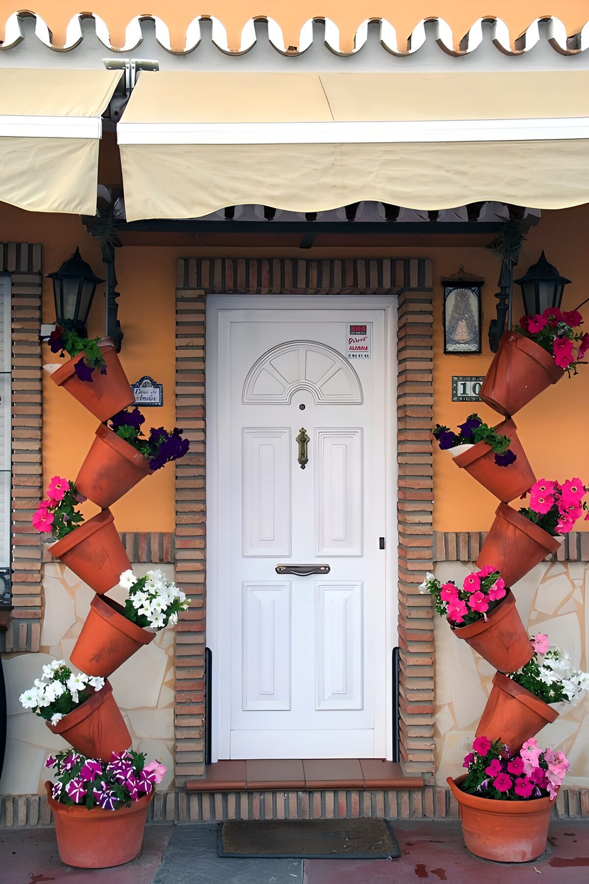 Whimsical Flower Pot Entrance
