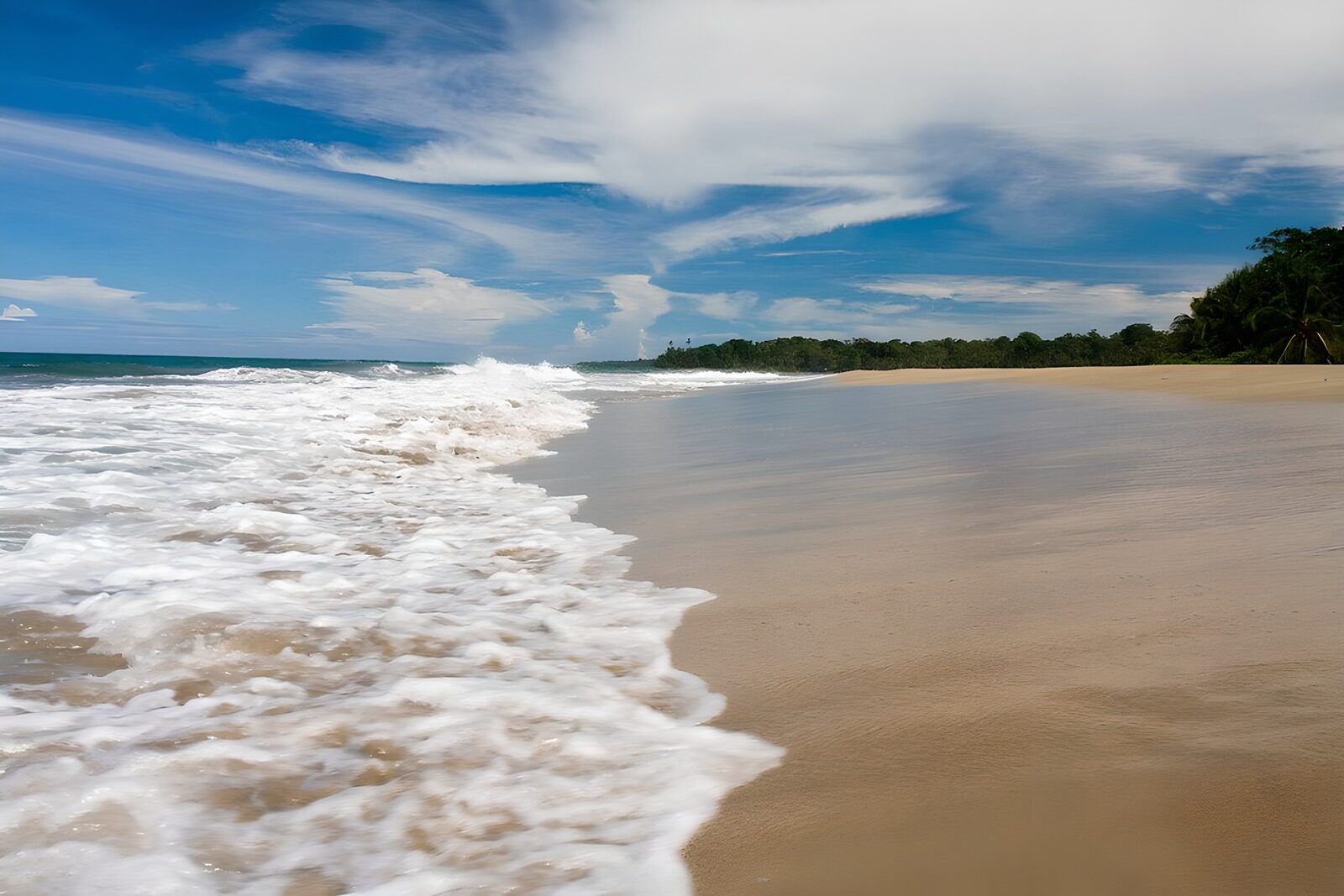 OCCOM8507955: Serene Beach Waves Under Blue Skies