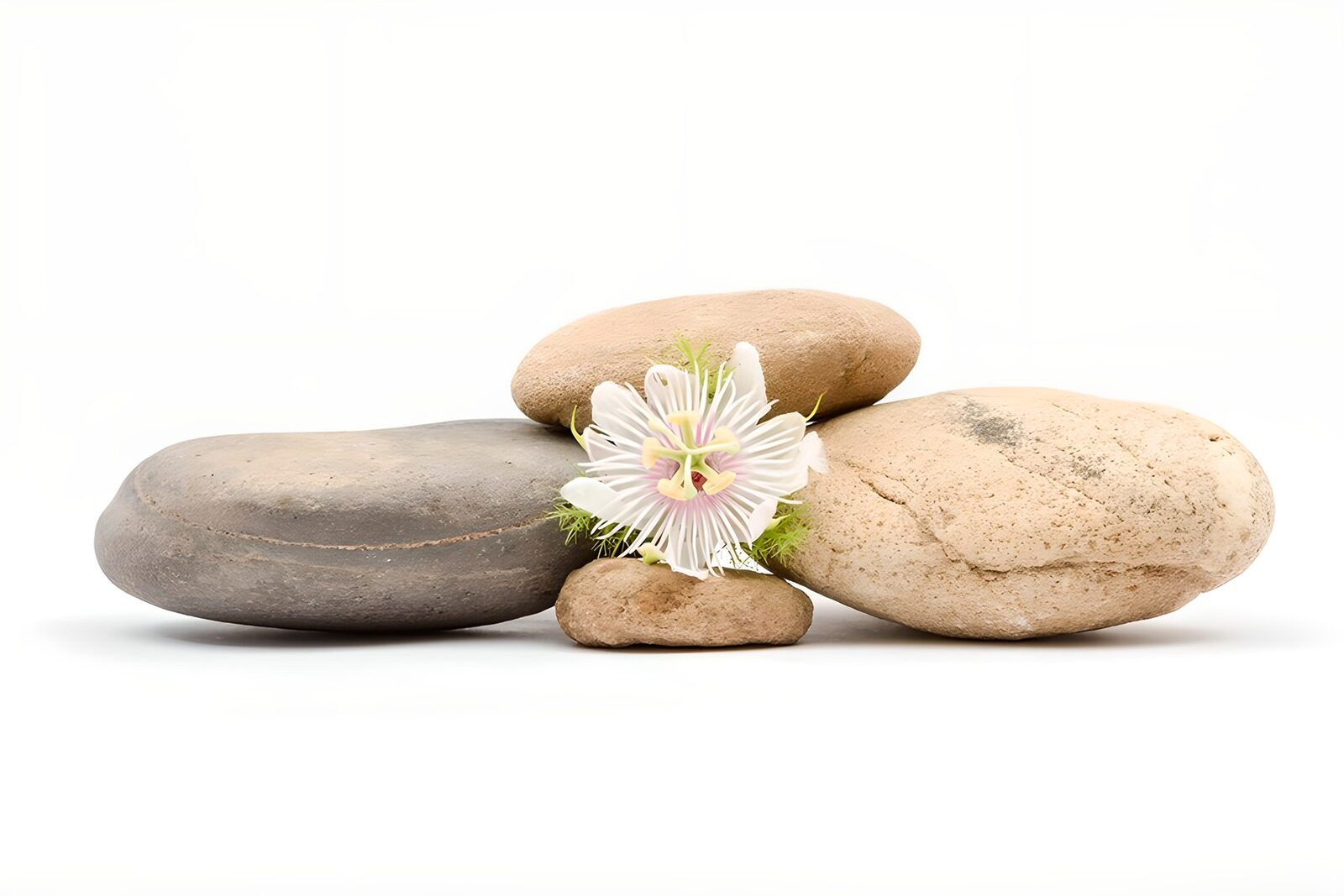 OCCOM2891350: Serene Stone and Flower Arrangement
