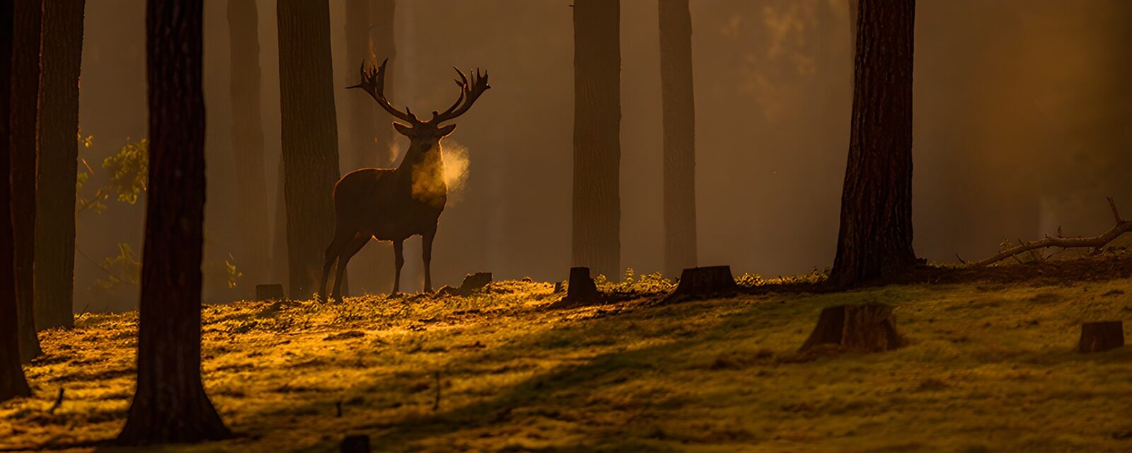 OCCOM3194697: Majestic Stag in a Sunlit Forest