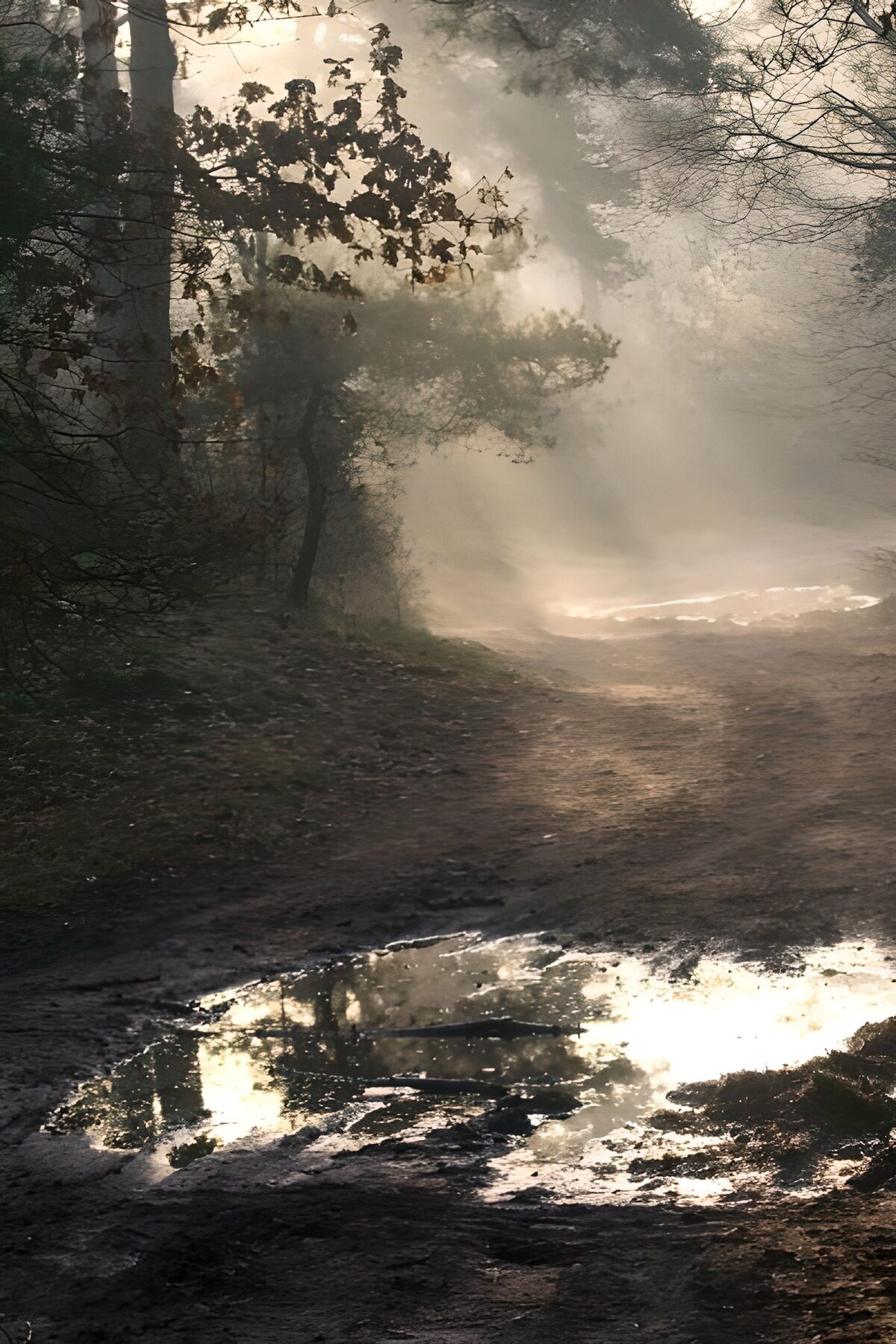 OCCOM8462103: Misty Forest Pathway at Dawn