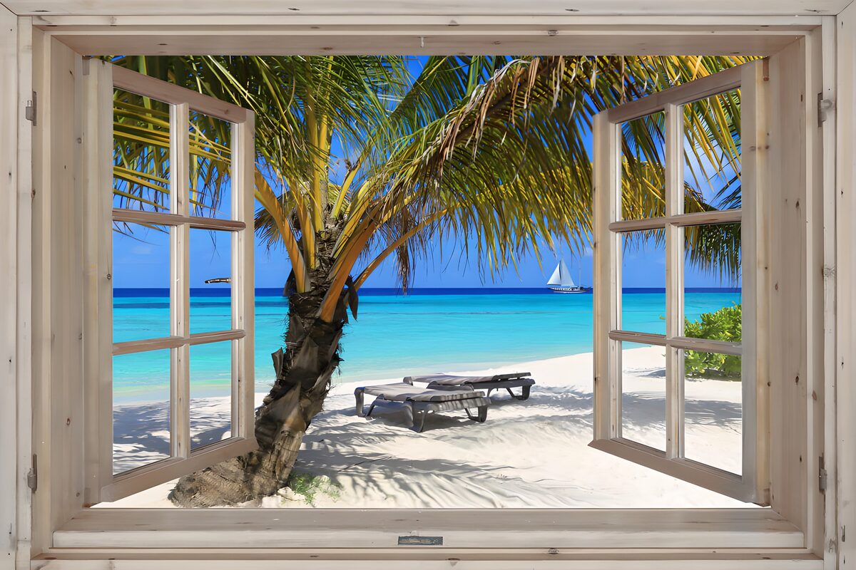 Coastal Serenity Through a Window