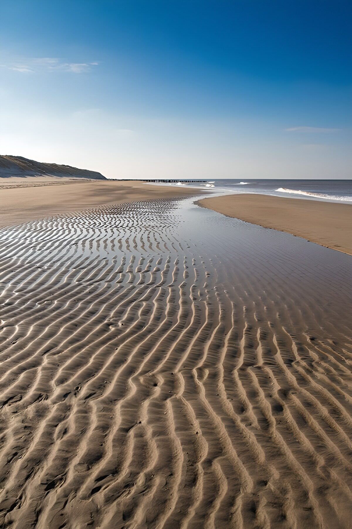 OCCOM7720224: Tranquil Beach with Patterns in the Sand