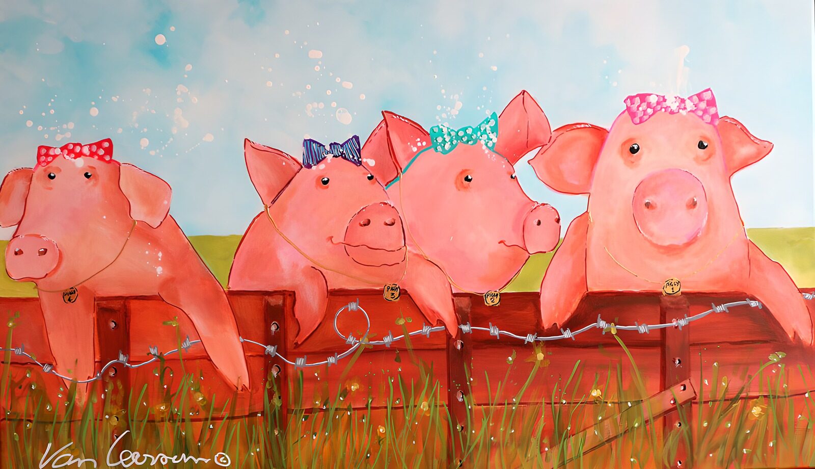 OCCOM4035893: Charming Piglets by the Fence