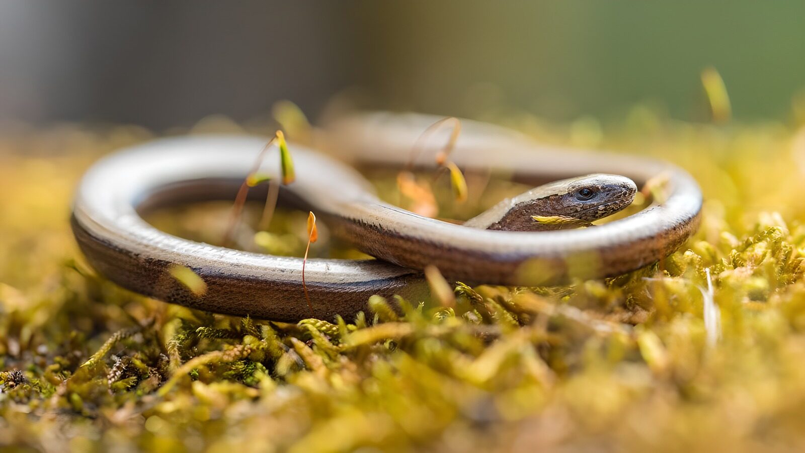 OCCOM5367249: Elegant Anglehead Lizard on Moss