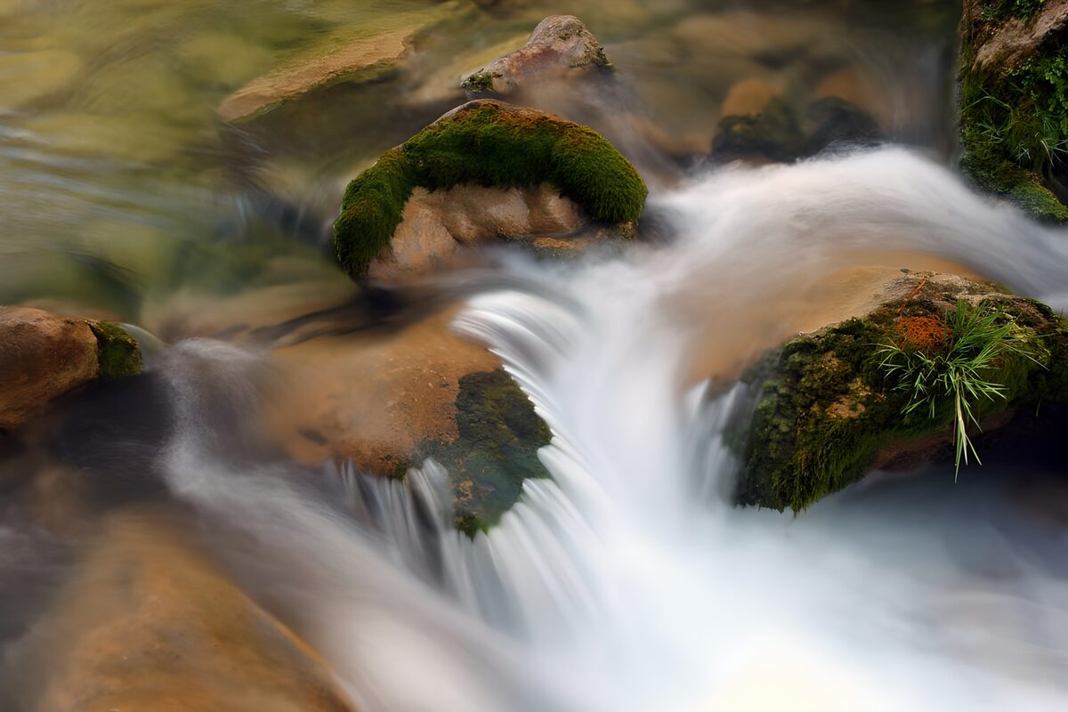 Gentle Flow of a Mountain Stream