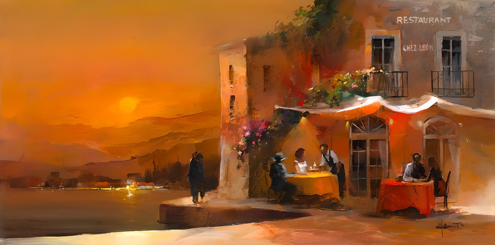 OCCOM3279177: Sunset Dining by the Sea