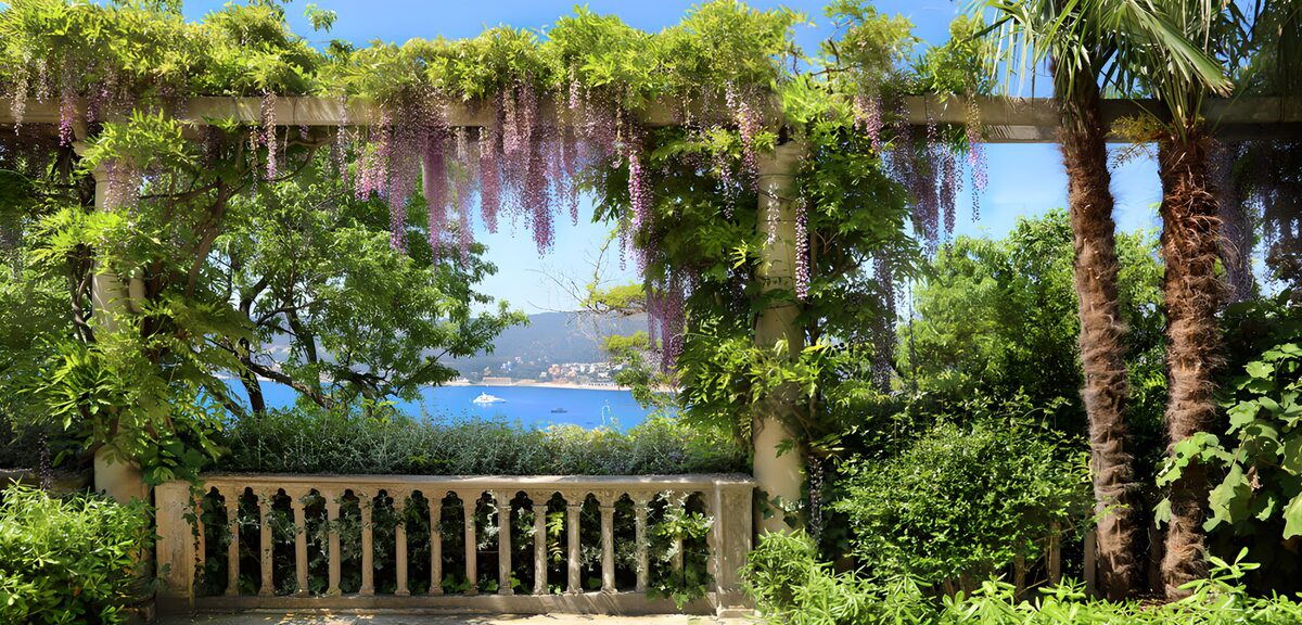 Serene Garden Overlooking the Sea