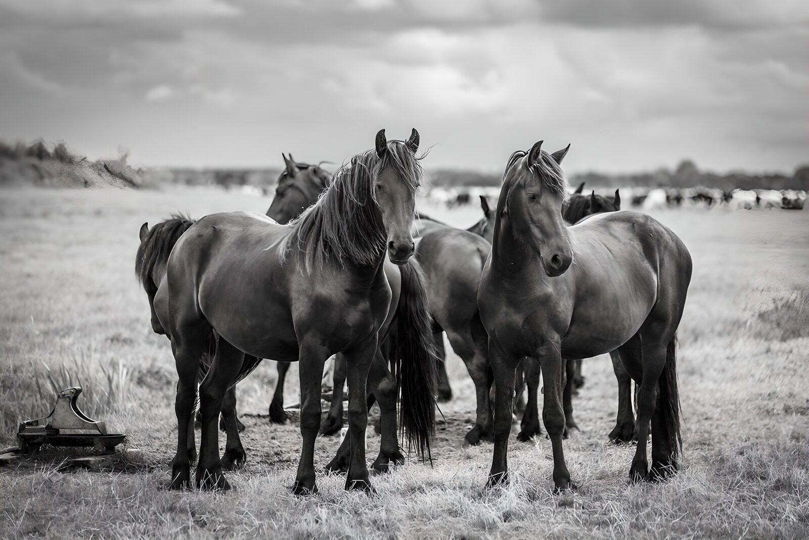 OCCOM3054950: Majestic Horses in Monochrome