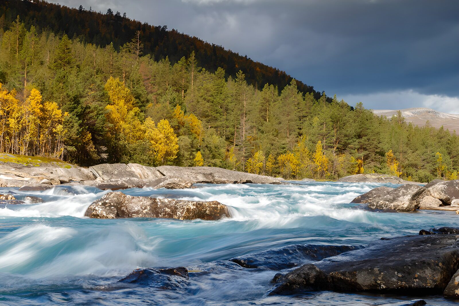 OCCOM7369851: Serene Mountain River in Autumn