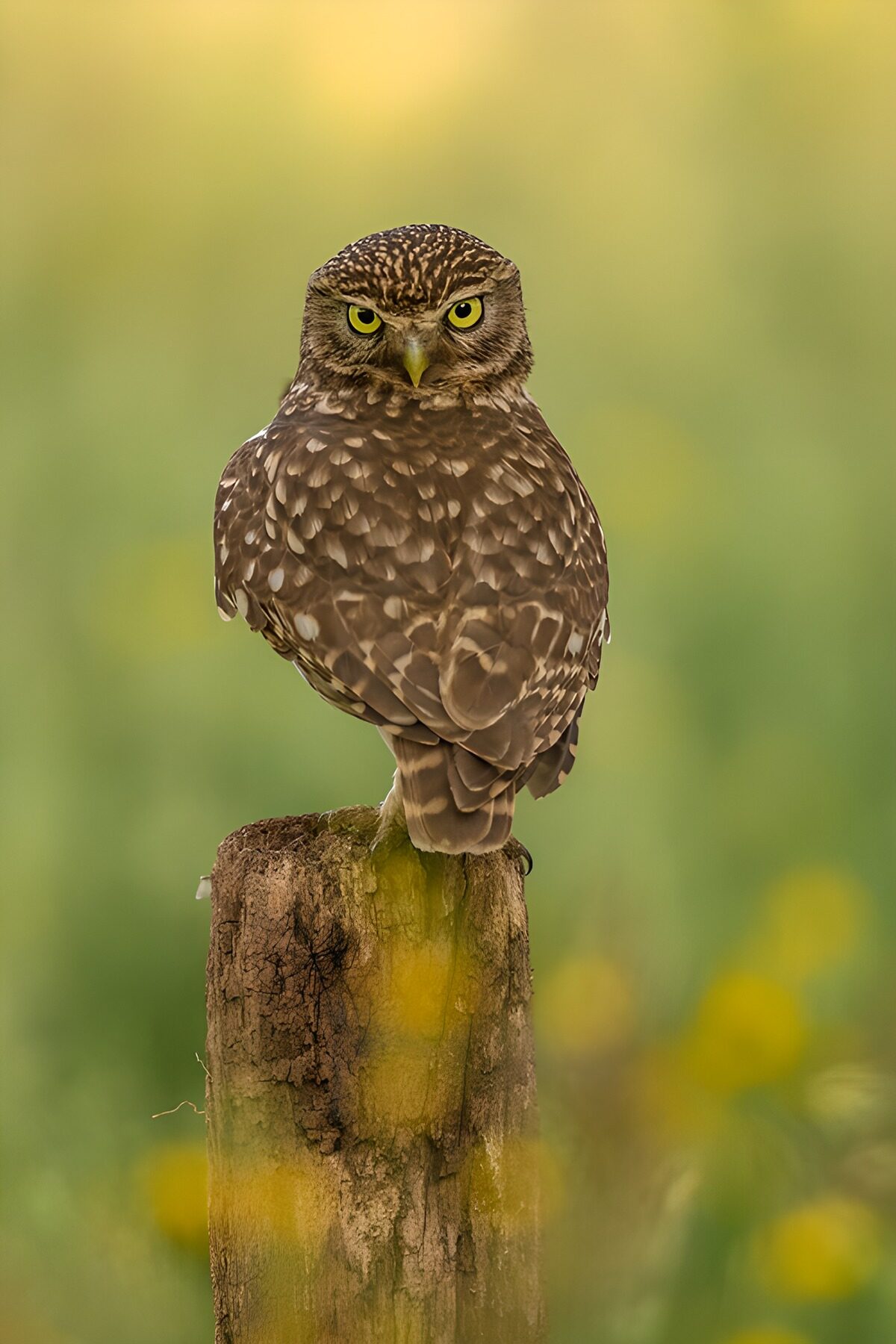 OCCOM7637407: Wise Owl on a Wooden Post