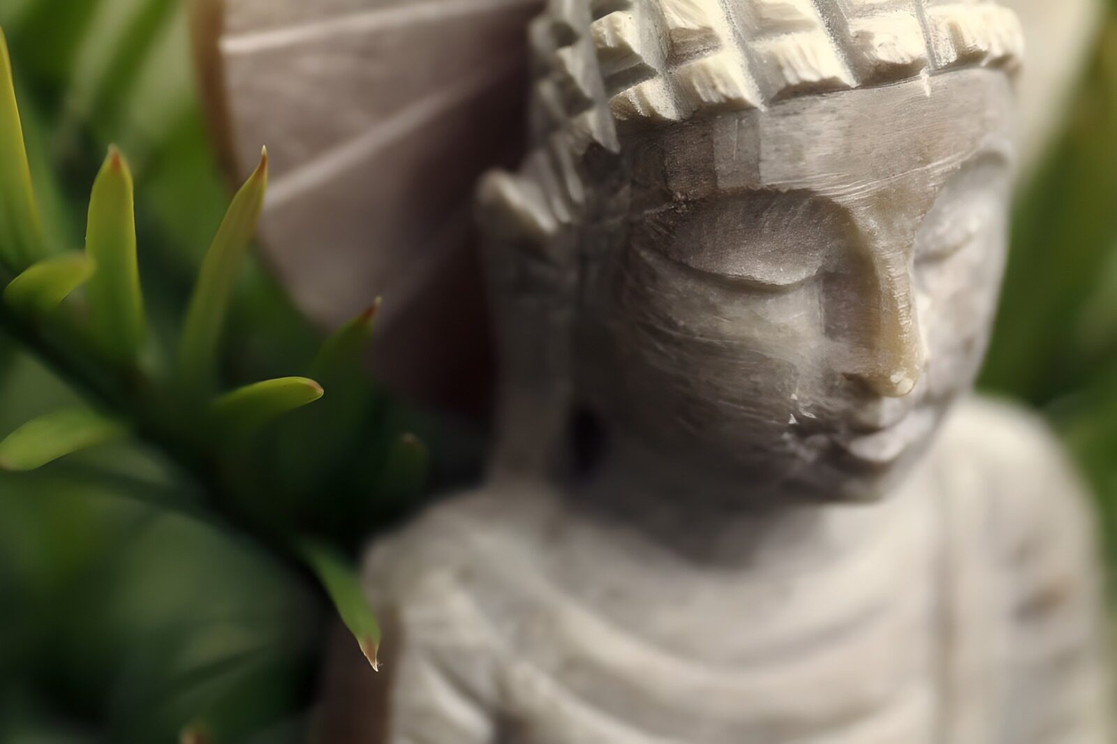 OCCOM1380633: Serene Wooden Sculpture Amidst Greenery