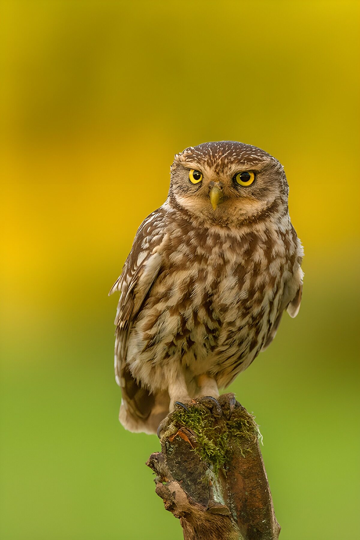 Wise Little Owl on a Perch